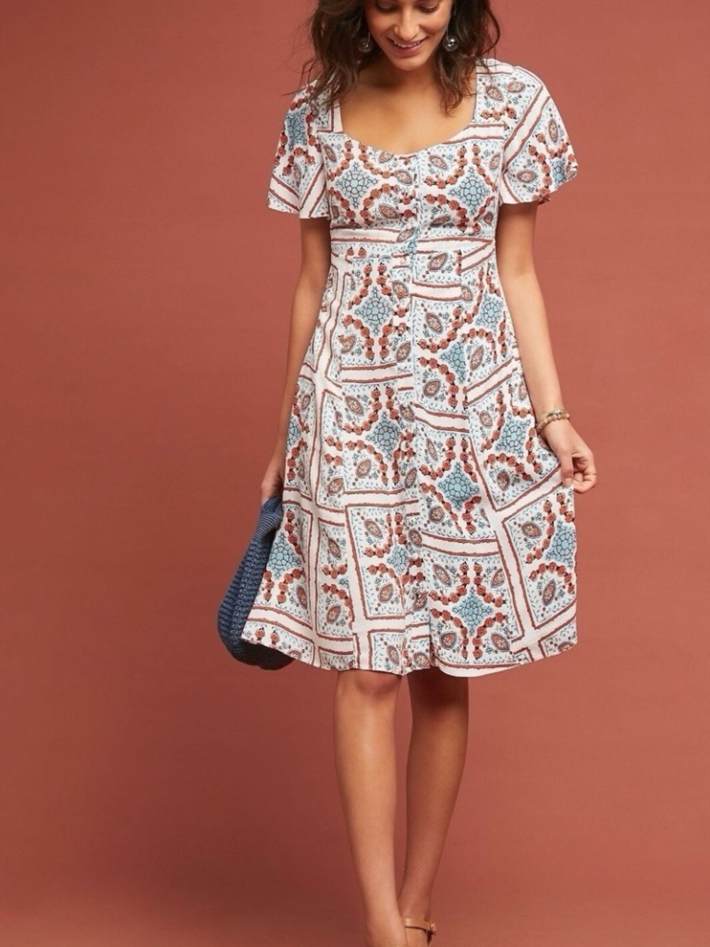 Anthropologie Maeve Praslin Floral Buttondown Dress O